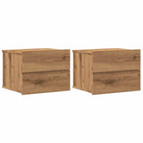 ZNTS Wall-mounted Bedside Cabinets 2 pcs Artisan Oak 40x32x30 cm 855947