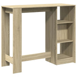Bar Table with Shelf Sonoma Oak 124x46x103.5 cm Engineered Wood 854393