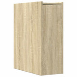 Narrow Bathroom Cupboard with Wheels Sonoma Oak Engineered Wood 855288