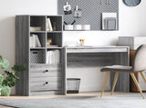 Desk with Drawer with Shelf with Storage 2 pcs Grey Sonoma 3337326