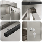 Mailbox with Storage Silver 30 x 20 x 55 cm Stainless Steel 874951