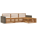 Outdoor Sofa Set 4 pcs Natural Solid Acacia Wood 3383217