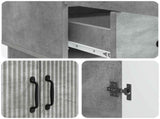 Sideboard Concrete Grey 66 x 34.5 x 92 cm Engineered Wood 895358