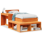 Bed Frame without Mattress Wax Brown 75x190 cm Small Single Solid Wood Pine 3309754