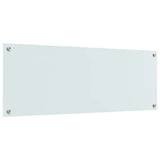 Kitchen Backsplash 2 pcs White 110 x 40 cm Tempered Glass 3415482