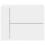 ZNTS Wall-mounted Bedside Cabinet White 45x30x35 cm 848325