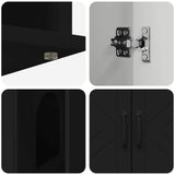Cat House Black 85 x 55 x 50 cm Engineered Wood 8000735