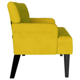 Chesterfield Bench Yellow 112 x 65.5 x 75 cm Velvet 42019292