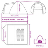 Dome Tent Dome with Roof with Storage Blue 384 x 254 x 170 cm 42001012