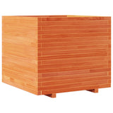 ZNTS Garden Planter Wax Brown 80x80x72 cm Solid Wood Pine 3282626