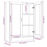 Vitrine Cabinet Brown Oak 82.5x30.5x115 cm Engineered Wood 815620