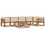 Outdoor Sofa Set 6 pcs Natural Solid Acacia Wood 3382587