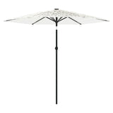 Garden Parasol with Steel Pole White 223x223x213 cm 4005100