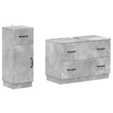 2 Piece Bathroom Cabinet Set HOORN Concrete Grey 3417714