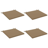 4-Piece Seat Cushions SOEST 4 pcs 100% Polyester Taupe 944986