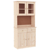 Highboard "ALTA" 77x35x165 cm Solid Wood Pine 3187773