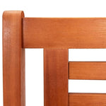ZNTS 3-Seater Garden Bench 150 cm Solid Eucalyptus Wood 44399