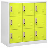 Locker Cabinet Light Grey and Green 90x45x92.5 cm Steel 336443