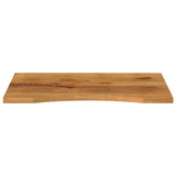 ZNTS Desk Top with Curve 90x60x2.5 cm Solid Wood Rough Mango 370215