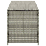 Garden Storage Box Poly Rattan 200x50x60 cm Grey 46476
