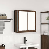 Bathroom Wall Cabinet with Mirror Brown Oak 60x21x60 cm 861901