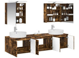 Bathroom Cabinet Set 5 pcs Smoked Oak Engineered Wood 3406435