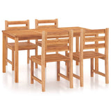 Garden Dining Set Natural Wood Solid Teak Wood Standard Durable 3157187