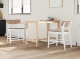 Dining Chairs 2 pcs White 48 x 49 x 95 cm Solid Rubber Wood 42020481