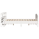 Bed Frame without Mattress White 140x200 cm Solid Wood Pine 3306226