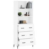 Highboard White 69.5x34x180 cm Engineered Wood 3189381