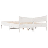 Bed Frame without Mattress White 160x200 cm Solid Wood Pine 3216364