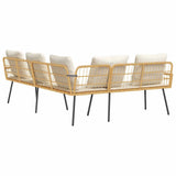 Sofa with Cushion Brown x x Metal 4108264