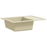 Kitchen Sink with Overflow Hole Oval Beige Granite 147103
