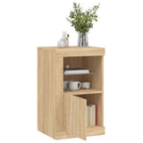 Side Cabinet with LED Lights Sonoma Oak Engineered Wood 836634
