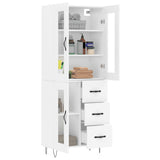 Highboard White 69.5x34x180 cm Engineered Wood 3198625