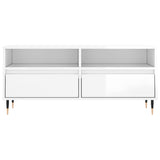 TV Cabinet High Gloss White 100x34.5x44.5 cm Engineered Wood 831230