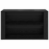 Shoe Rack with Shelf Black oak 75 x 35 x 45 cm Engineered wood 881017