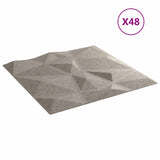 Wall Panels 48 pcs Concrete Grey 50 x 50 cm XPS Foam 42046037