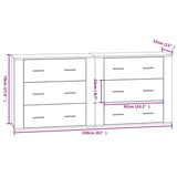 Sideboards 2 pcs Concrete Grey Engineered Wood 3185411