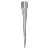 Ground Spikes 6 pcs Silver 9x9x90 cm Galvanised Steel 145417