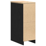 Garage Storage Cabinet Black 30x51x85 cm Solid Wood Pine 860527