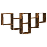 Wall Shelf Smoked Oak 159x18x66 cm Engineered Wood 853303