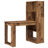 Desk with Shelf Old Wood 122 x 67 x 145 cm Engineered Wood 3337263