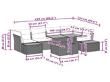 Garden Sofa Set with Storage 10 pcs Black Poly rattan 3358837