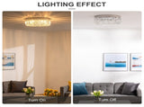Crystal Ceiling Light Modern Chandeliers Stainless Steel Pendant Lights with Crystal Decorations for T3398P341323