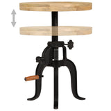 Side Table 45x cm Solid Mango Wood and Cast Iron 247587