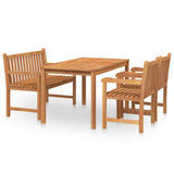 Garden Dining Set Teak Solid teak wood Medium Durable 3157163