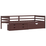 Bed Frame with Storage without Mattress Dark Brown 90x200 cm 322059