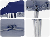 Pop-up Party Tent 288 x 288 x 245 cm Blue Oxford Fabric 42019747