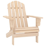 Garden Adirondack Chair with Ottoman and Table Solid Fir Wood 315932